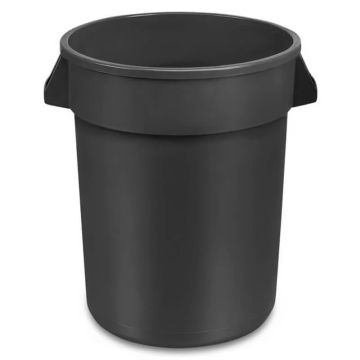 Trash Can, Round Black